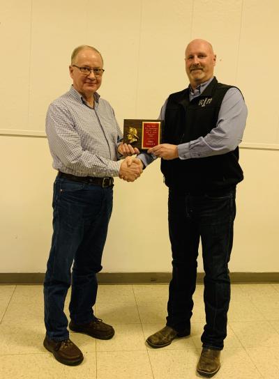 2019 HALL OF FAME INDUCTEE- RON NEELEY - Assistant Chief Ron Neeley (Left) and Fire Chief Scott Stanton (Right)